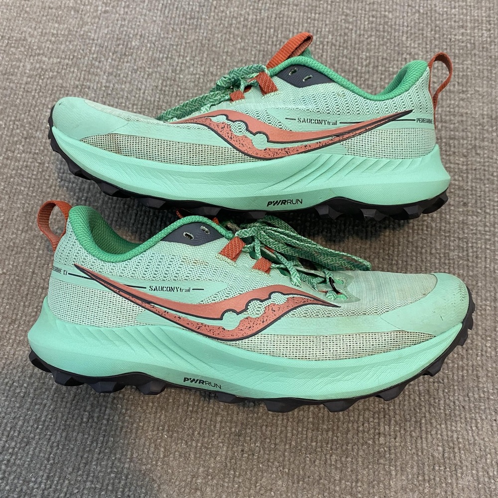 Saucony Peregrine 13 Shoes Womens Size 8.5 Green Cushioned S10838-25 Gorpcore